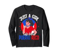 Solo Una Ragazza Che AMA Puerto Rico Orgoglio di Porto Rico Maglia a Manica