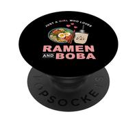 Solo una ragazza che ama ramen e boba PopSockets PopGrip Adesivo