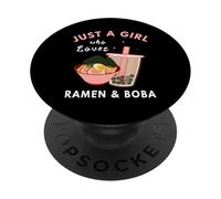 Solo una ragazza che ama ramen e boba PopSockets PopGrip Adesivo