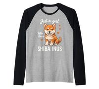 Solo Una Ragazza Che AMA Shiba Inus Maglia con Maniche Raglan