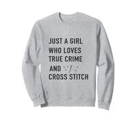 Solo Una Ragazza Che AMA True Crime e Cross Stitch Felpa
