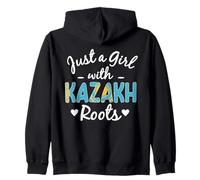 Solo una ragazza con radici kazake nata in Kazakistan Donne Felpa con Cappuccio