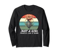 Solo Una Ragazza Non Fragile Come Un Fiore Fragile Come Una Bomba Maglia a Manica