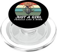 Solo una ragazza non fragile come un fiore fragile come una bomba PopSockets PopGrip per MagSafe