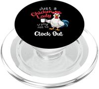 Solo una signora di pollo cercando di non chiudere il proprietario della fattoria PopSockets PopGrip per MagSafe