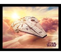 Solo: Una Storia di Star Wars Millennium Falcon Stampa con Cornice, Legno, Multicolore, 42 x 32 x 2.4 cm