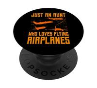Solo una zia che ama gli aerei volanti PopSockets PopGrip Adesivo
