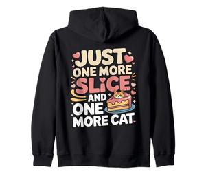 Solo Un'Altra Fetta e Un Altro Umorismo Gatto Felpa con Cappuccio