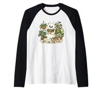 Solo Un'Altra Pianta Kawaii Ghost Amante delle Piante Carine Maglia con Maniche Raglan