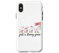 Solo un'oca forte - Silly Goose - Combattere il cancro al seno Custodia per iPhone X/XS