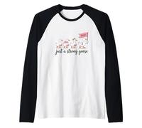 Solo un'oca Forte - Silly Goose - Combattere Il Cancro al Seno Maglia con Maniche Raglan