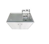 Solo Vasca Per Mobile Coprilavatrice 109x60 Con Sifone