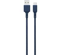 SOLO VERDE JGCBLCOTMIC2MBL - Cavo USB MICROFONO COTONE ECO 2.1A 2M blu