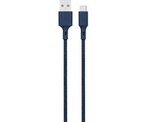 SOLO VERDE JGCBLCOTMIC2MBL - Cavo USB MICROFONO COTONE ECO 2.1A 2M blu
