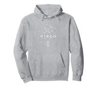 Solo Vibrazioni della Vergine: Magia della Costellazione dello Zodiaco Celeste Felpa con Cappuccio, Unisex per Adulti, Grigio Melange, L