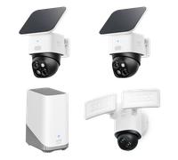 SoloCam S340 (Confezione da 2 telecamere) + Floodlight Camera E340 + HomeBase S380 Bianco