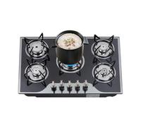 SOLOCJNL Gas Stove Gas Hob, 5 bruciatori in acciaio inox LPG/NG Gas Stove 1/1.75/2.75/3 kw Built-in Stove per cucine, interni, casa motore, campeggio, 30 x 20 cm
