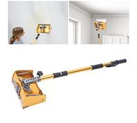 SOLOCJNL Scatola di livellamento per muro a secco, 10", finitura in alluminio da 10", con leva regolabile e raschietto rotante per pittura murale