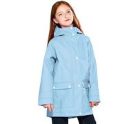 SOLOCOTE Giacca impermeabile con cappuccio e zaino in gomma foderato per bambini ideale per ragazze e ragazzi resistente all'acqua e al vento azzurro 9-10 anni
