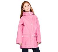 SOLOCOTE Giacca impermeabile con cappuccio e zaino in gomma foderato per bambini ideale per ragazze e ragazzi resistente all'acqua e al vento Fucsia 5-6 anni