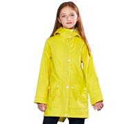 SOLOCOTE Giacca impermeabile con cappuccio e zaino in gomma foderato per bambini ideale per ragazze e ragazzi resistente all'acqua e al vento giallo 9-10 anni