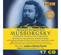 Modest Mussorgsk Modest Petrovich Mussorgsky: Complete Operas and Fragment (CD)