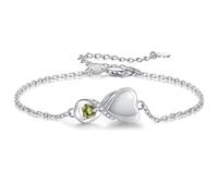 SOLOLIKE Braccialetto con urna per ceneri da donna: argento Sterling S925, simbolo dell'infinito, oro rosa/albero della vita, gioielli commemorativi, regali per la perdita della persona cara, 0,87 x