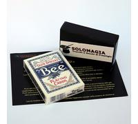 SOLOMAGIA Mazzo di Carte Bee - Casinò - Formato Poker Jumbo Index Dorso Blu