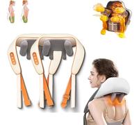 Solosoother True Touch Neck Massager, Spark Imagine Neck Massager, Solosoothe True Touch Massager 5d Massage Head, Veeloza Neck and Shoulder Massager with Heat (White*2)