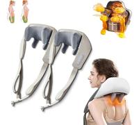 Solosoother True Touch Neck Massager, Spark Imagine Neck Massager, Solosoothe True Touch Massager 5d Massage Head, Veeloza Neck and Shoulder Massager with Heat (Gray*2)
