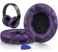 SoloWIT® Cuscinetti Auricolari Di Ricambio per Beats Studio 2 e Studio 3 Wired/Wireless Cuffia con morbida pelle proteina/memory foam/nastro adesivo forte - Viola Nero