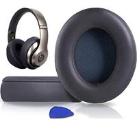 SoloWIT® Cuscinetti Auricolari Di Ricambio per Beats Studio 2 e Studio 3 Wired/Wireless Cuffia con morbida pelle proteina/memory foam/nastro adesivo forte - Shadow Grey