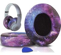 SoloWIT® Cuscinetti Auricolari Di Ricambio per Beats Studio 2 e Studio 3 Wired/Wireless Cuffia con morbida pelle proteina/memory foam/nastro adesivo forte - Galassia