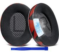 SoloWIT Cuscinetti Auricolari in Gel Refrigerante di Ricambio,Cuscinetti per Bose QuietComfort 35 (QC35) e Quiet Comfort 35 II (QC35 II) cuffie over-ear,Schiuma di Isolamento Acustico - Tempesta rossa
