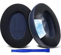 SoloWIT Cuscinetti Auricolari in gel refrigerante di ricambio, Cuscino per le Cuffie over-ear Bose QuietComfort 35 (QC35) e Quiet Comfort 35 II (QC35 II), Schiuma Antirumore - Blu Navy