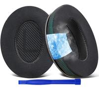 SoloWIT Cuscinetti Auricolari in gel refrigerante di ricambio, Cuscino per le Cuffie over-ear Bose QuietComfort 35 (QC35) e Quiet Comfort 35 II (QC35 II), Schiuma Antirumore - Verde Scuro
