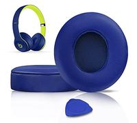 SoloWIT® Cuscinetti Auricolari Ricambio per Beats Solo 2 e Solo 3 Wireless On-Ear Cuffia con morbida pelle proteina/memory foam/nastro adesivo forte - Blu Mazzarino