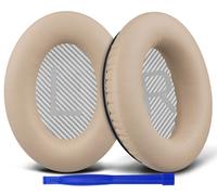 SoloWIT Cuscinetti Auricolari Ricambio per Bose SoundLink Around Ear II/AE2/AE2II Cuffie, Padiglioni in Morbida Pelle Proteica, Schiuma ad Alta Densità - Beige