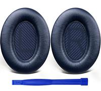 SoloWIT Cuscini di Ricambio per Bose QuietComfort 35 (QC35) e Quiet Comfort 35 II (QC35 ii), Cuscinetti Auricolari con Pelle di agnello più Morbida, Schiuma di Isolamento Acustico (Blu Brillante)