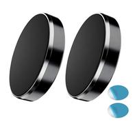 Solryn 2 Pezzi Supporto Circolare Magnetico Cellulare Auto, Porta Telefono Auto Magnetico Adesivo, Rotondo Portatile Calamita, Compatibile con iPhone, Samsung, GPS, Modello Universale
