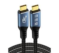 Solryn Cavo USB C Thunderbolt 4 1M, Filo Dati Intrecciato da USB-C a Tipo C, 240W 40Gbps Ricarica Rapida, Schermo singolo 8K@60 Hz, schermo doppio 4K, per MacBook, Monitor, Docking, Samsung, iPhone 16