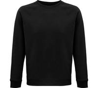 SOLS - Felpa "Space" in cotone organico per uomo/donna unisex con maniche raglan PC4314 (2XS) (Nero)
