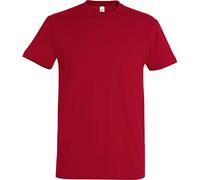 SOLS Imperial Heavyweight, Maglia a maniche corte da uomo Chilli Red X-Large