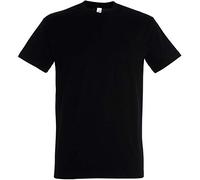 SOLS Imperial Heavyweight, Maglia a maniche corte da uomo Deep Black Large