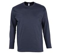 SOLS Maglia Maniche Lunghe Tinta Unita Girocollo - Uomo (5XL) (Blu Navy)
