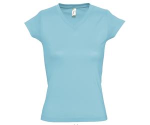 SOLS Maglietta Top Donna Cotone Manica Corta Vee V-Collo S-3XL