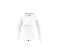 SOLS-MAJESTIC-Maglia Maniche Lunghe Donna-Colore Bianco-Taglia S