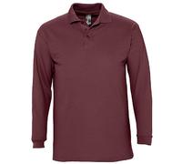 Sols Polo Piquet Uomo Cotone Manica Lunga Senza Logo - Colori S-3XL
