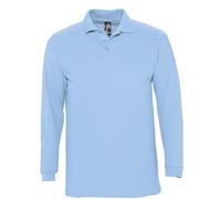 SOLS Polo Shirt In Piquè Di Cotone A Maniche Lunghe Per Uomo - Senza Logo S-3XL