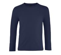 SOL'S Unisex Kids T-Shirt Manica Lunga Cotone Imperial Deep Black